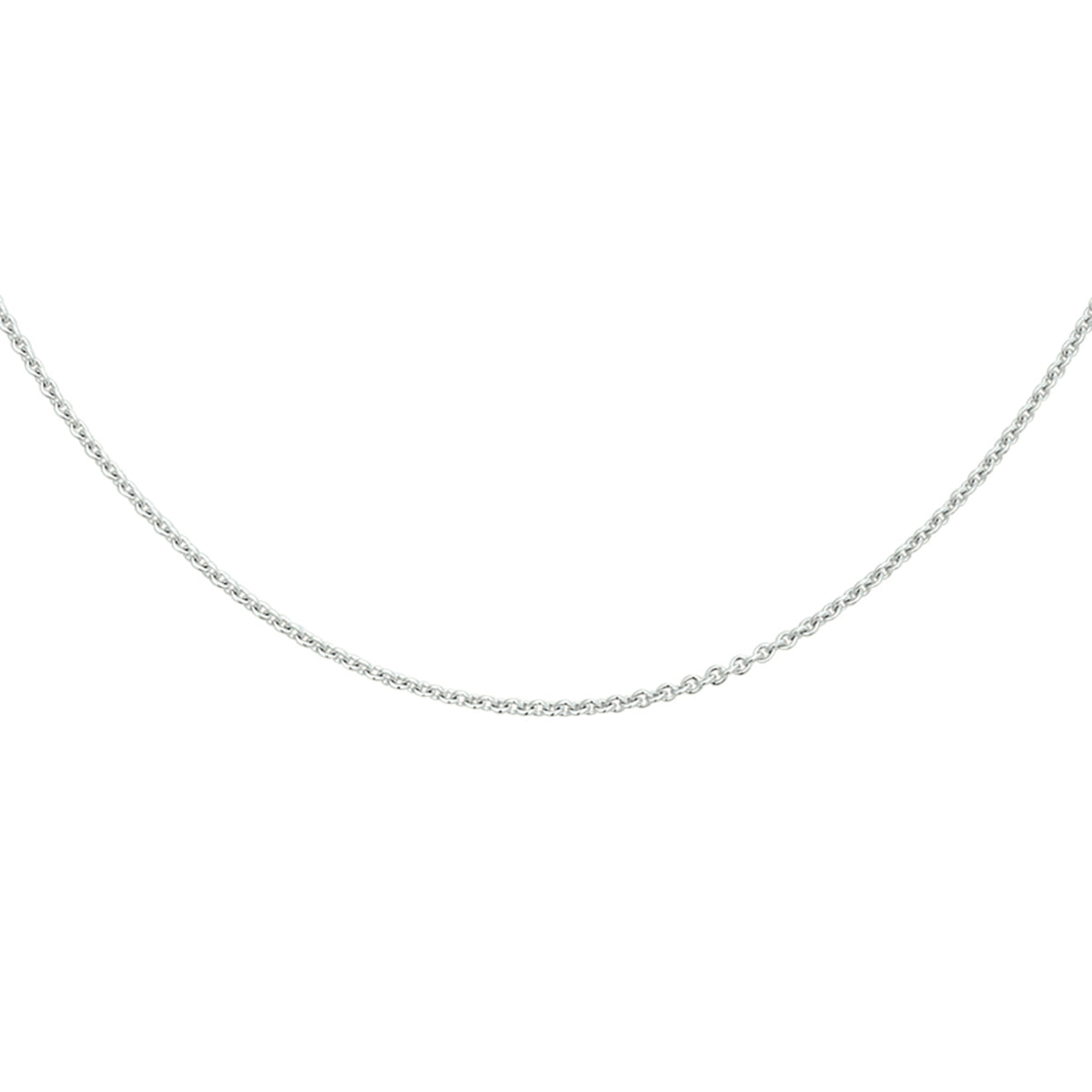 Collier anker plat 1,2 mm 14k witgoud