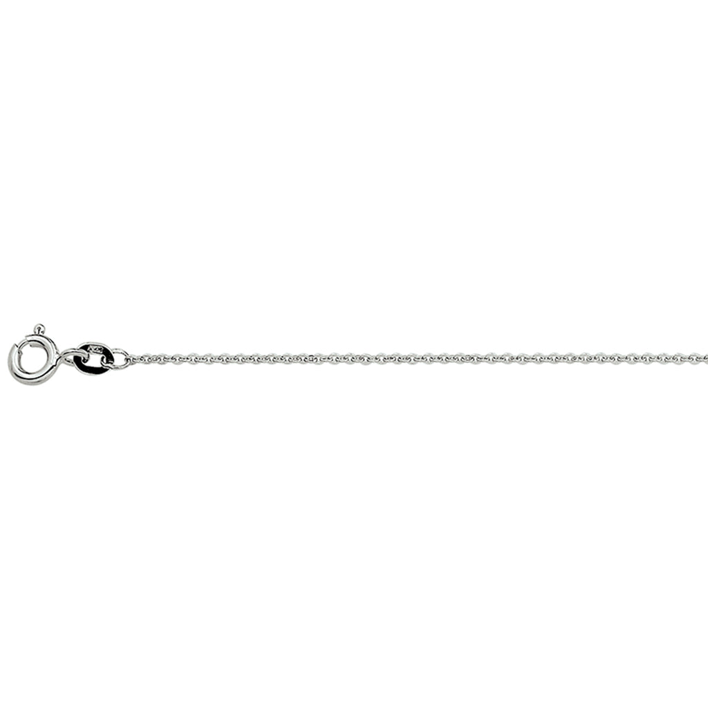Collier anker plat 1,2 mm 14k witgoud
