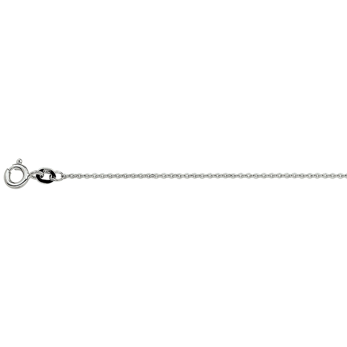 Collier anker plat 1,2 mm 14k witgoud
