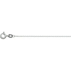 Collier anker plat 1,0 mm 14k witgoud