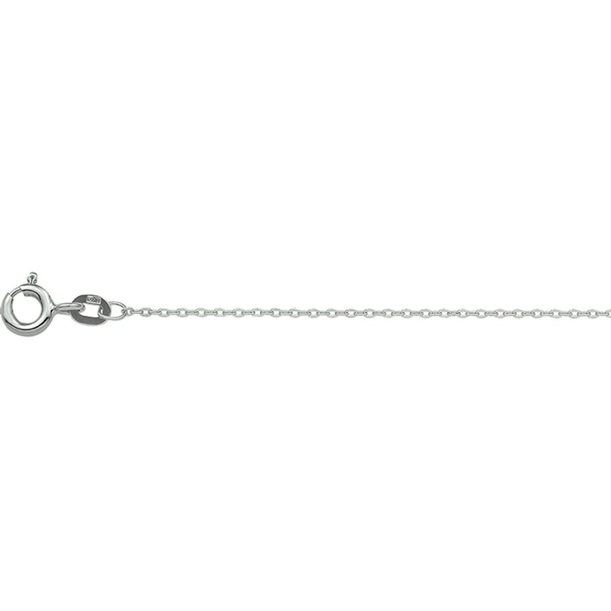 Collier anker plat 1,0 mm 14k witgoud
