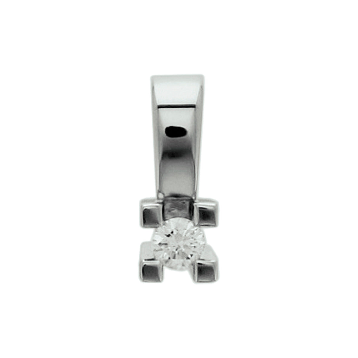 Hanger diamant 0.05ct h si 14k witgoud