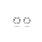 Oorknoppen zirkonia 14k witgoud