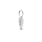 Hanger hart zirkonia 14k witgoud