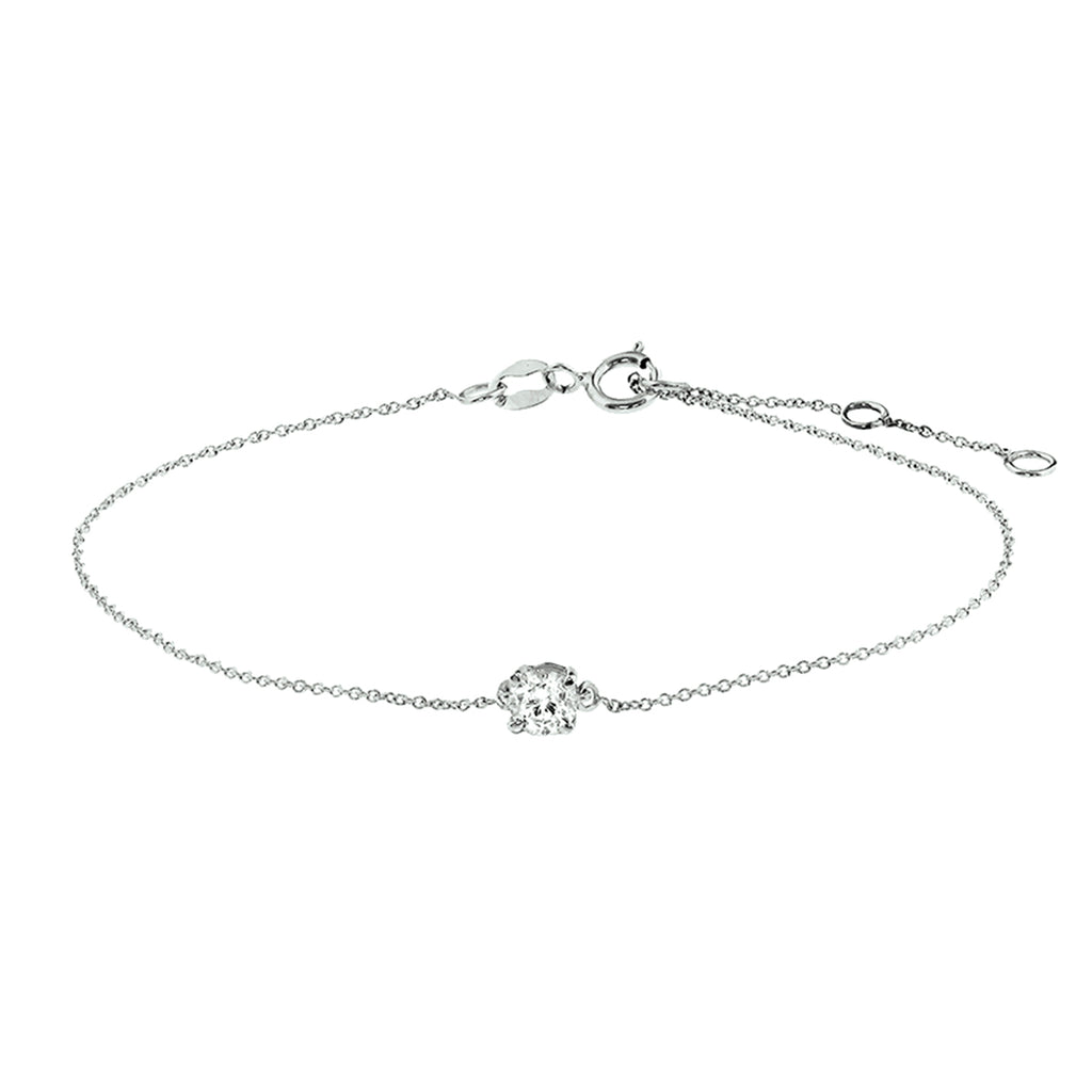 Armband zirkonia 16,5 - 17,5 - 18,5 cm 14k witgoud