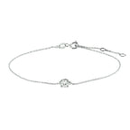 Armband zirkonia 16,5 - 17,5 - 18,5 cm 14k witgoud