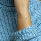 Armband zirkonia 16,5 - 17,5 - 18,5 cm 14k witgoud