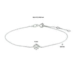 Armband zirkonia 16,5 - 17,5 - 18,5 cm 14k witgoud