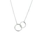 Collier rondjes 40 + 3 cm 14k witgoud