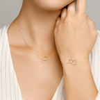 Collier rondjes 40 + 3 cm 14k witgoud