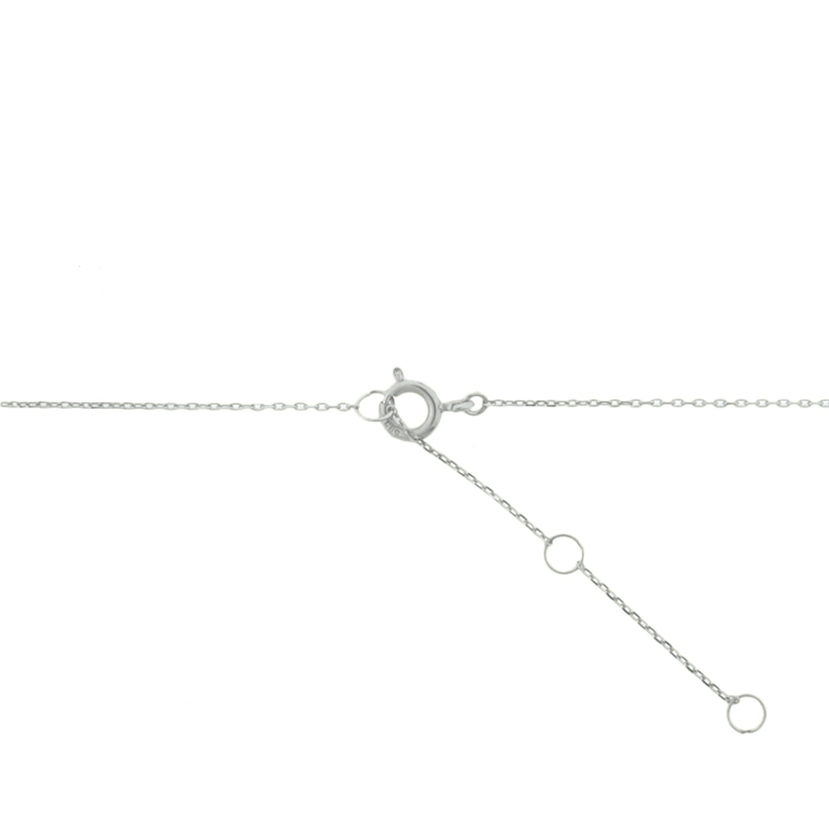 Collier rondjes 40 + 3 cm 14k witgoud