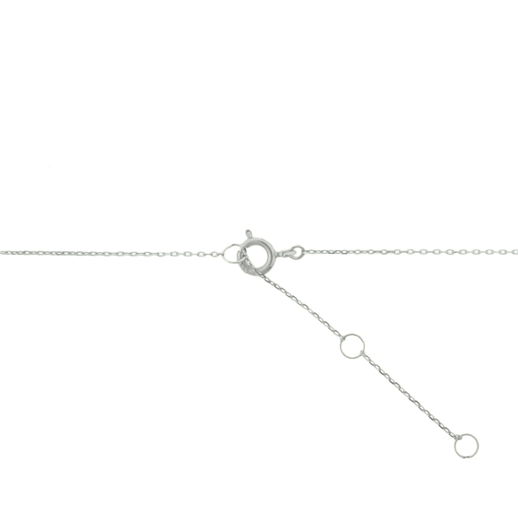 Collier rondjes zirkonia 40 - 42 - 44 cm 14k witgoud