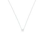 Collier zirkonia 40 - 42 - 44 cm 14k witgoud