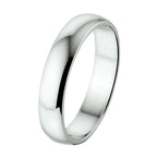 Ring a414 - 4 mm - zonder steen 14k witgoud