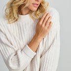 Armband rondjes 16,5 - 18,5 cm 14k witgoud