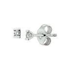 Oorknoppen diamant 0.06ct (2x0.03ct) h si 14k witgoud