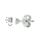 Oorknoppen diamant 0.06ct (2x0.03ct) h si 14k witgoud