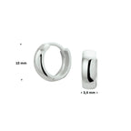 Klapoorringen 14k witgoud