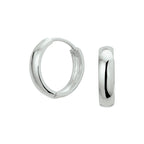 Klapoorringen 14k witgoud