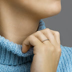 Aanschuifring bolletjes 14k witgoud