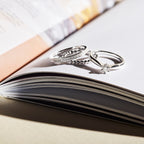 Aanschuifring bolletjes 14k witgoud