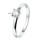 Ring zirkonia 14k witgoud