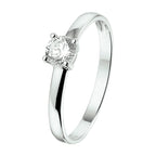 Ring zirkonia 14k witgoud