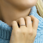 Aanschuifring zirkonia 14k witgoud