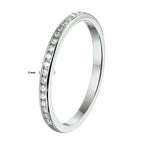 Aanschuifring zirkonia 14k witgoud