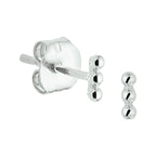 Oorknoppen bolletjes 14k witgoud