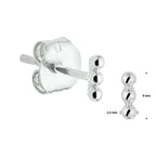 Oorknoppen bolletjes 14k witgoud