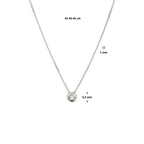 Collier diamant 0.05ct h si 41 - 43 - 45 cm 14k witgoud