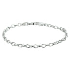 Armband anker 3,5 mm 18,5 cm 14k witgoud