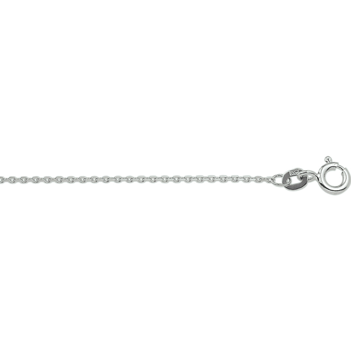 Collier anker gediamanteerd 1,1 mm 41 - 43 - 45 cm 14k witgoud