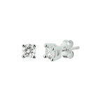 Oorknoppen diamant 0.14ct (2x0.07ct) h si 14k witgoud