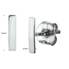 Oorknoppen balkje 14k witgoud