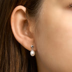 Oorhangers parel 14k witgoud