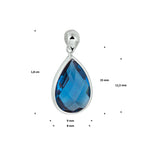 Hanger london blue kwarts 14k witgoud