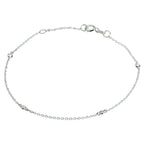 Armband diamant 0.04ct h si 16,5 - 18 cm 14k witgoud