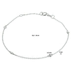 Armband diamant 0.04ct h si 16,5 - 18 cm 14k witgoud