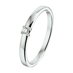 Ring diamant 0.05ct h si 14k witgoud
