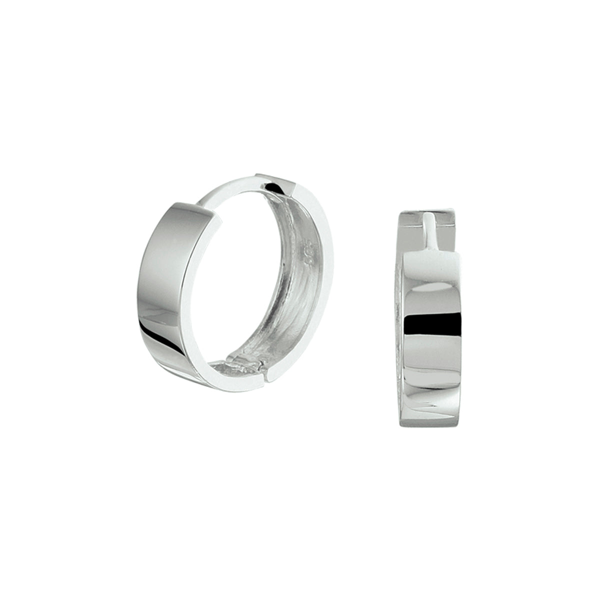 Klapoorringen 14k witgoud