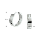 Klapoorringen 14k witgoud