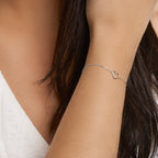 Armband hart 0,8 mm 16 - 17 - 18 cm 14k witgoud