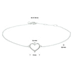 Armband hart 0,8 mm 16 - 17 - 18 cm 14k witgoud