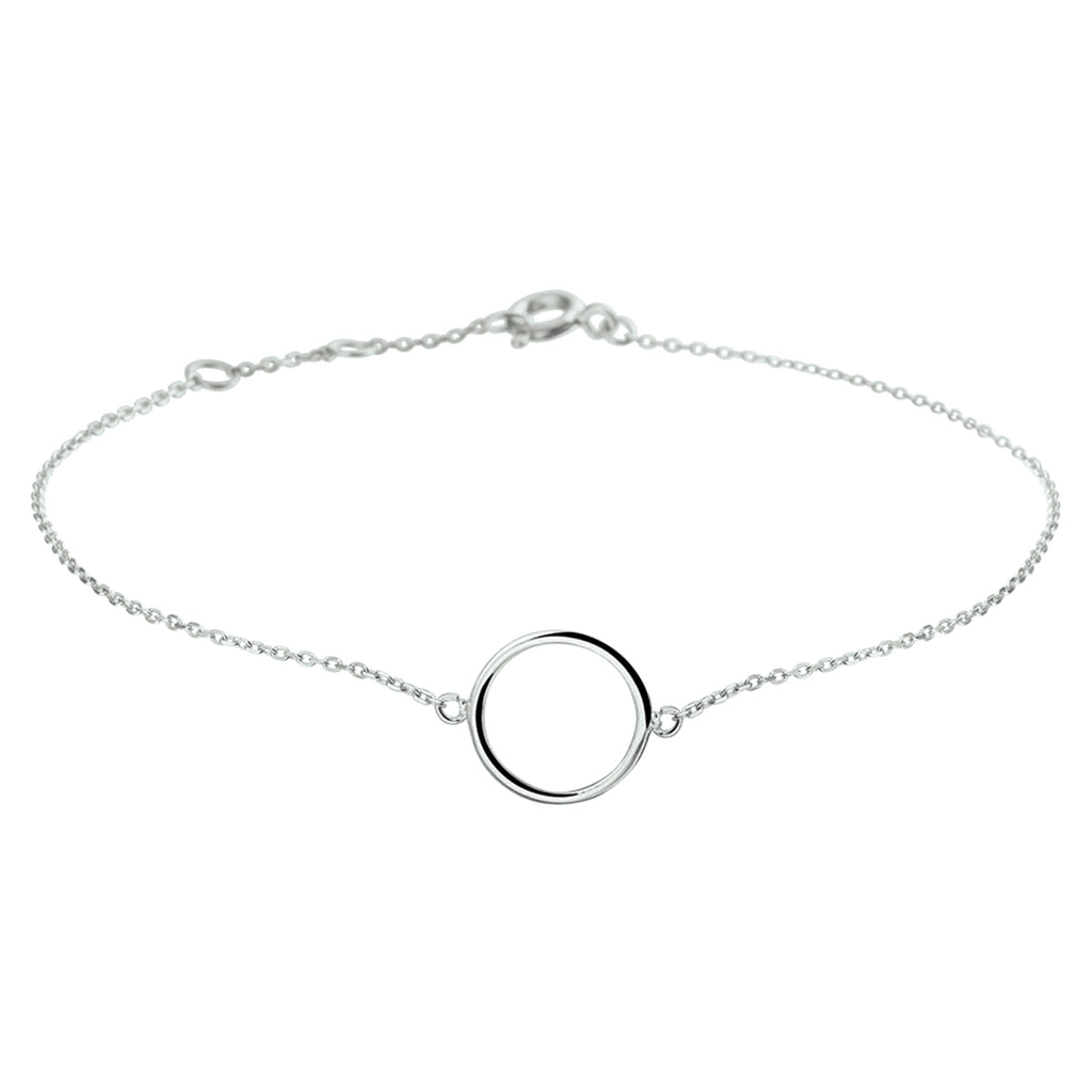 Armband rondje 16,5 - 17,5 - 18,5 cm 14k witgoud