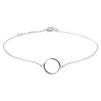 Armband rondje 16,5 - 17,5 - 18,5 cm 14k witgoud