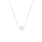Collier rondjes zirkonia 0,8 mm 40 + 4 cm 14k witgoud