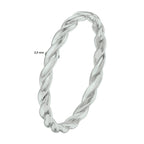 Aanschuifring gedraaid 14k witgoud