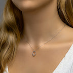 Hanger diamant 0.04ct h si 14k witgoud